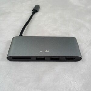 Moshi USB-C Multiport Adapter Unisex OS Gray Excellent HDMI USB‎ SD Card Hub